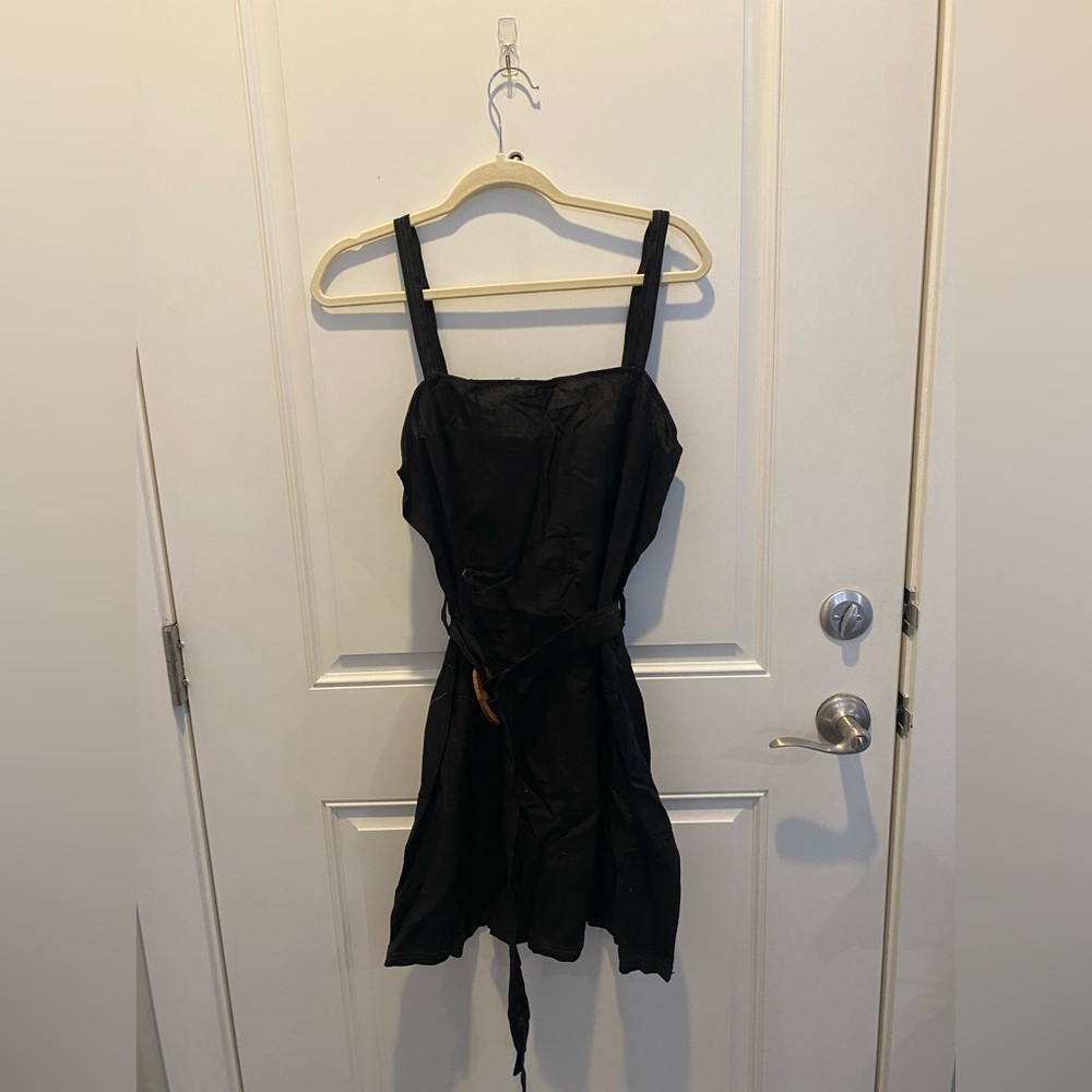 ASOS NWT Black Sleeveless Belted Summer Dress